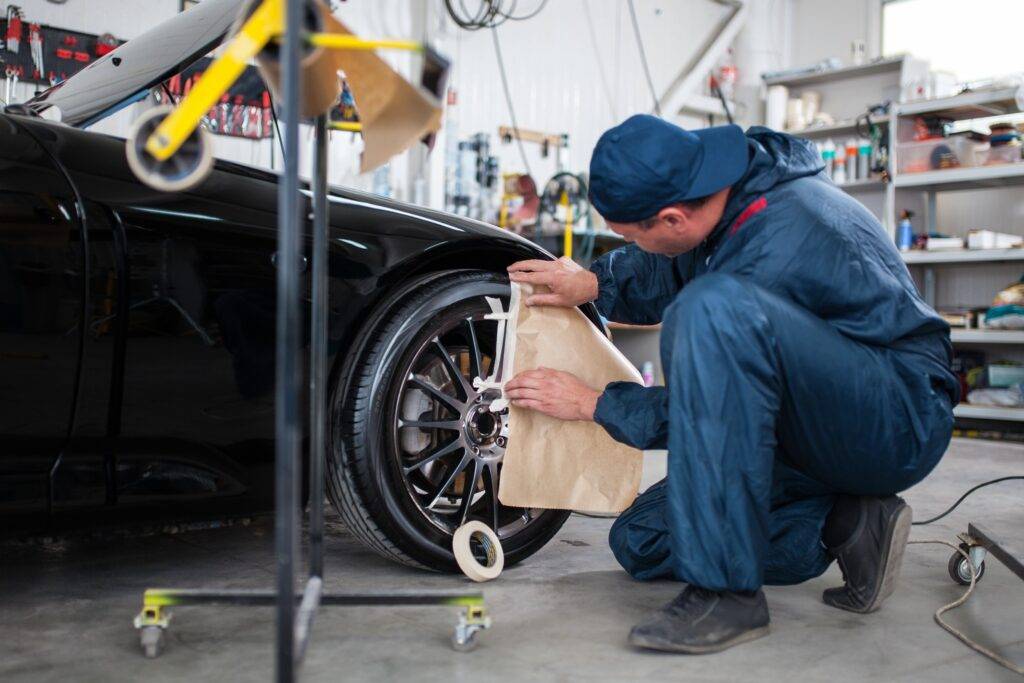 Worker woking in an Auto shop